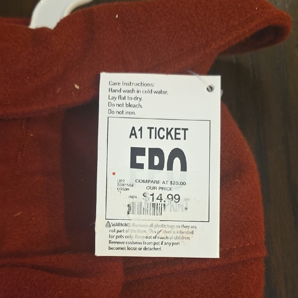 Fabdog Red Dog Dress with Pearl Bow - Picture 2 of 4